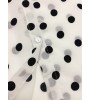 White Long Sleeve Polka Dot Chiffon Blouse